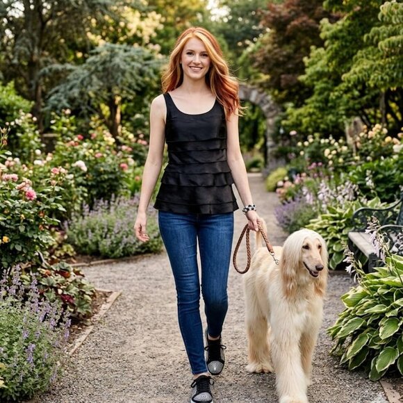 White House Black Market Silk Tiered Shell Top - Picture 2 of 6